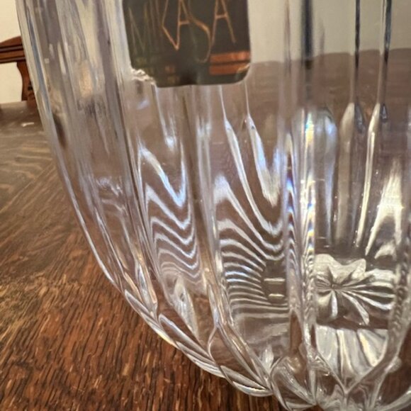Mikasa Cut Glass Bowl with label. - Picture 2 of 3